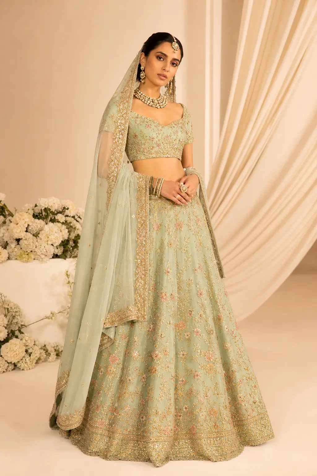 Custom designer lehenga by Le Wraps, best lehenga designer in Delhi