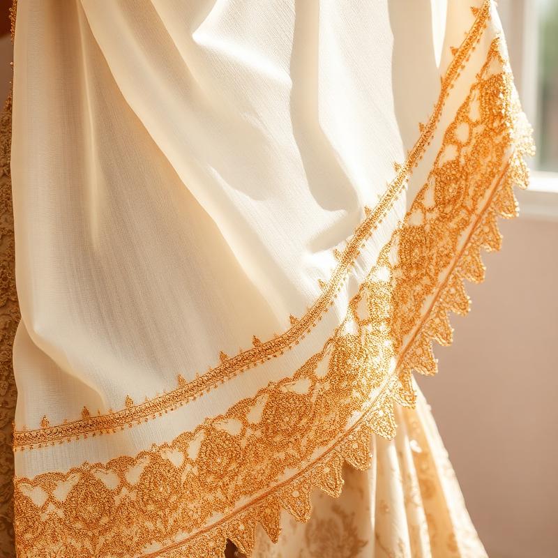 Bridal dupatta with intricate gota patti border by Le Wraps Delhi